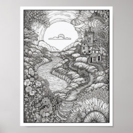 Inspiration/Achtsamkeit Erwachsenenfarben Poster