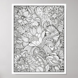 Inspiration/Achtsamkeit Erwachsenenfarben Poster