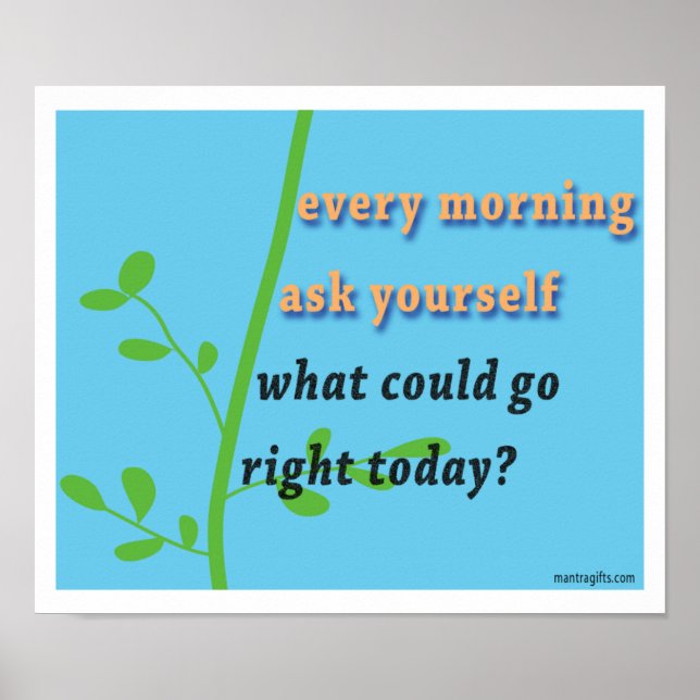 Inspiration am Morgen Poster (Vorne)
