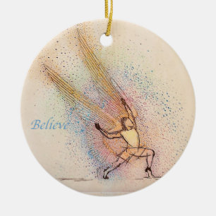 Inspiration Angel - Ornement rond en céramique