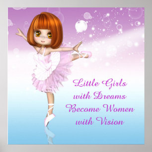 Inspiration Ballerina Little Girls Traumangebot Poster