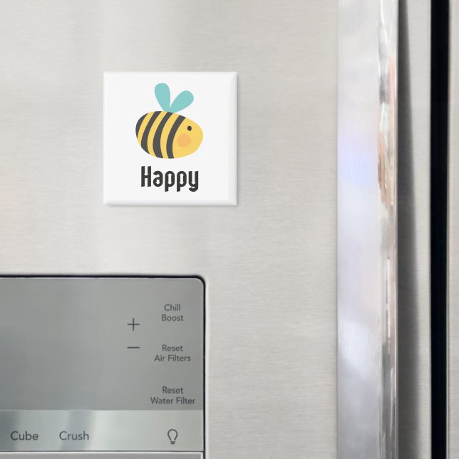 Inspiration Bee Happy Magnet (In Situ (Kühlschrank))