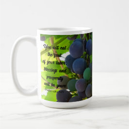 Inspiration Bibel Verse Segnung Lila Trauben Kaffeetasse