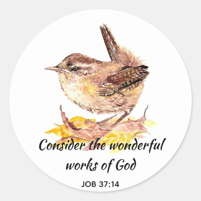 Inspiration Biokunst Wasserfarbenvogel Kunst Runder Aufkleber (Vorderseite)