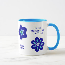 Inspiration blauer Bläschen Auge positive Energie Tasse