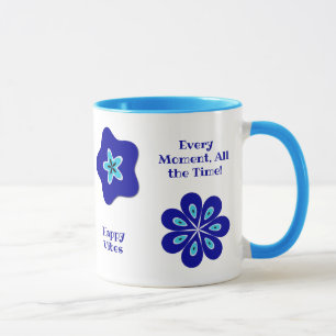 Inspiration blauer Bläschen Auge positive Energie Tasse