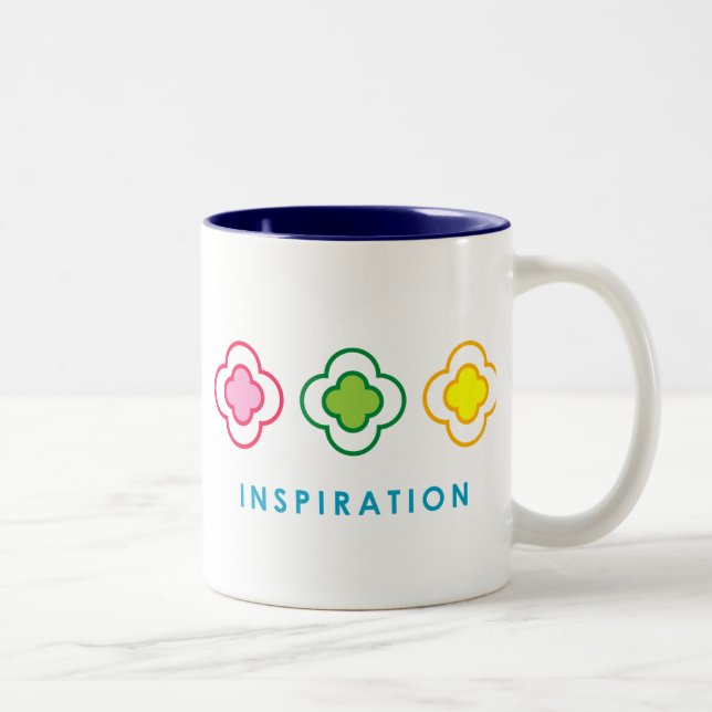 Inspiration (Blume) Zweifarbige Tasse (Rechts)