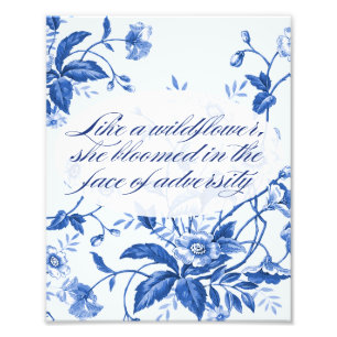 Inspiration Blumenwall Kunst, Porzellandekoration Fotodruck