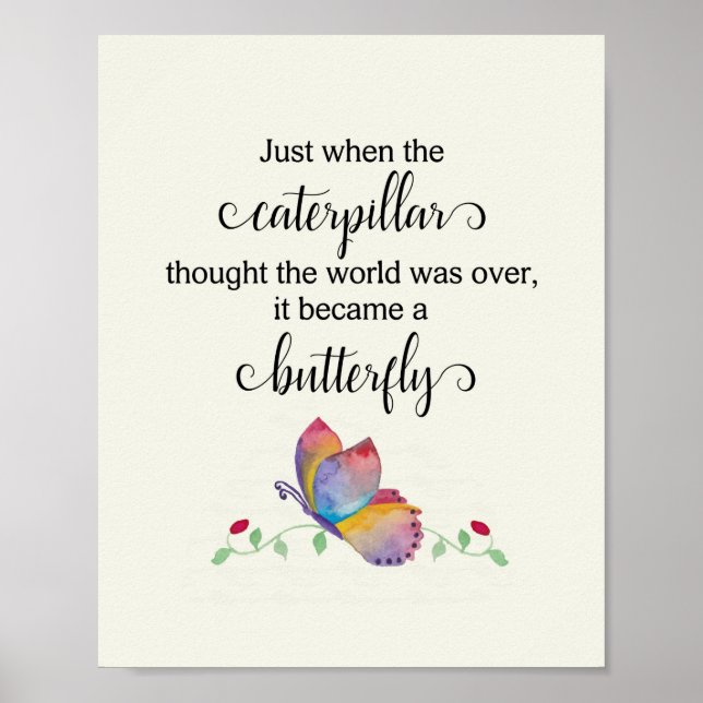 Inspiration Butterfly Wall Art Poster (Vorne)