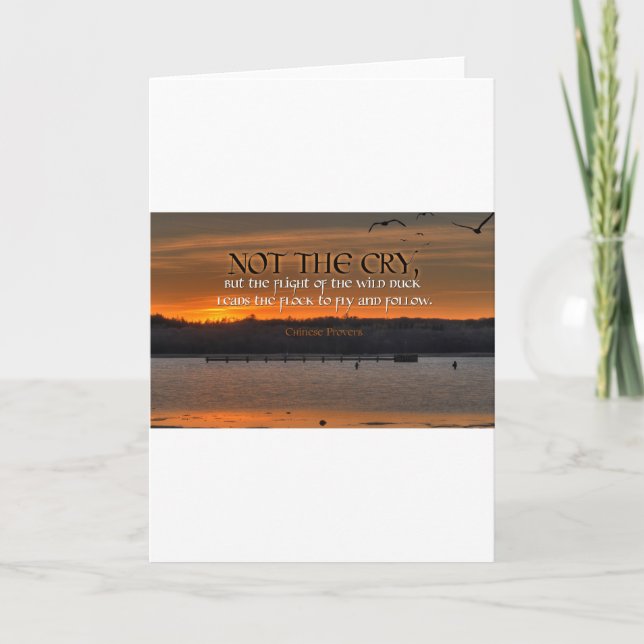 Inspiration — Chinesisches Sprichwort Karte (Vorderseite)