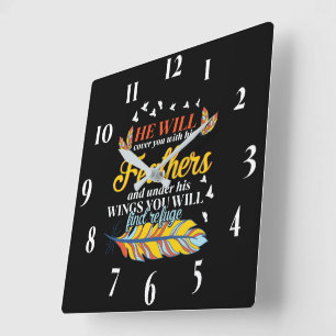 Inspiration Christlich Bibelverse Quadratische Wanduhr