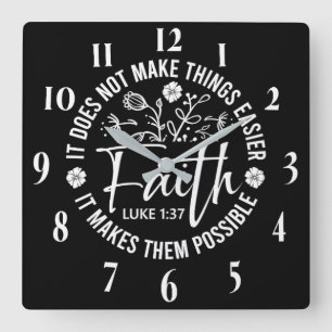 Inspiration Christlich Bibelverse Quadratische Wanduhr