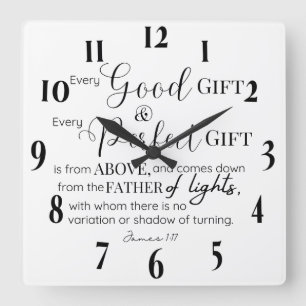 Inspiration Christlich Bibelverse Quadratische Wanduhr