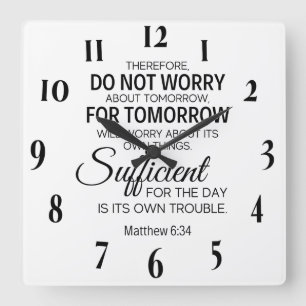 Inspiration Christlich Bibelverse Quadratische Wanduhr
