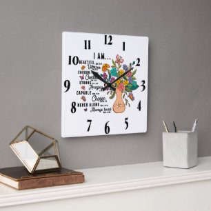 Inspiration Christlich Bibelverse Quadratische Wanduhr