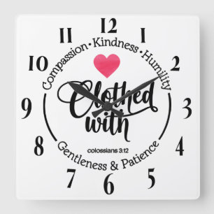 Inspiration Christlich Bibelverse Quadratische Wanduhr