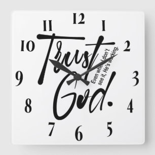 Inspiration Christlich Bibelverse Quadratische Wanduhr