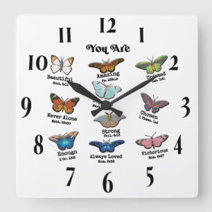Inspiration Christlich Bibelverse Quadratische Wanduhr