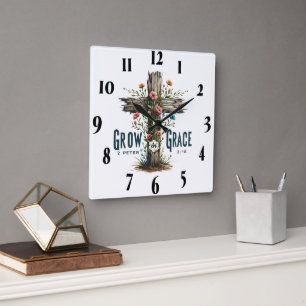 Inspiration Christlich Bibelverse Quadratische Wanduhr