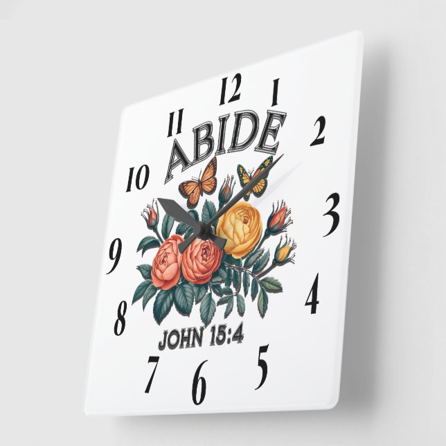 Inspiration Christlich Bibelverse Quadratische Wanduhr (Winkel)