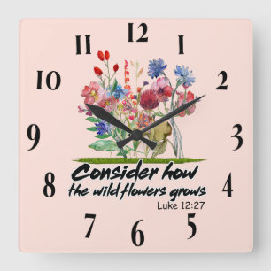 Inspiration Christlich Bibelverse Quadratische Wanduhr