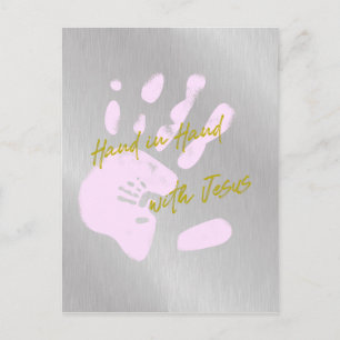 Inspiration Christlich Hand in Hand mit Jesus Postkarte