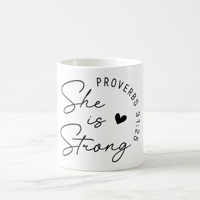 Inspiration Christlich ist sie stark Kaffeetasse (Mittel)
