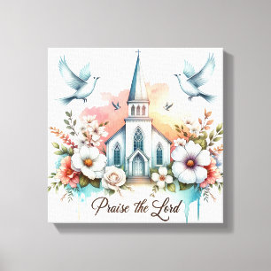 Inspiration Christlich Lob der Herr Leinwanddruck