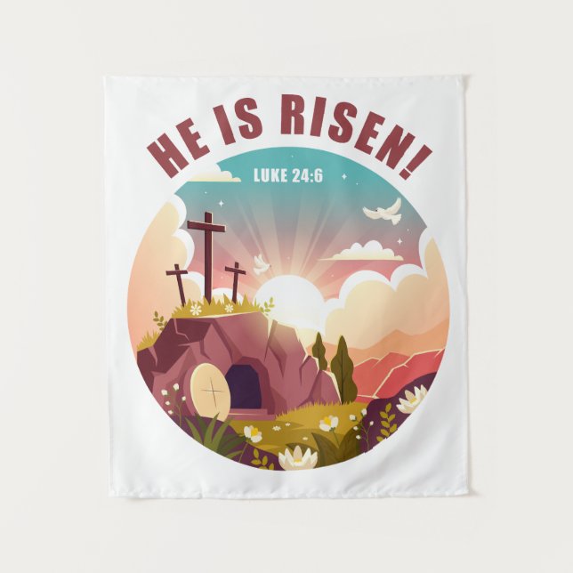 Inspiration Christlich Passover OsterJesus Wandteppich (Vorderseite)