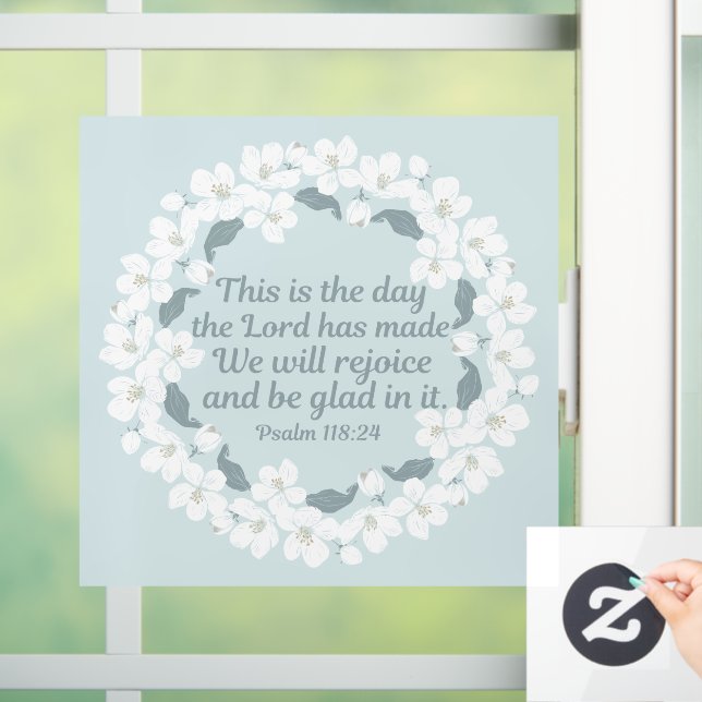 Inspiration Christlich Psalm 118:24 Freude Fensteraufkleber (Zuhause)