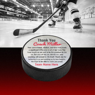 Inspiration danke Ihnen Coach on Ice Hockey Rink Eishockey Puck