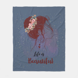 Inspiration Das Leben ist schön Fleecedecke