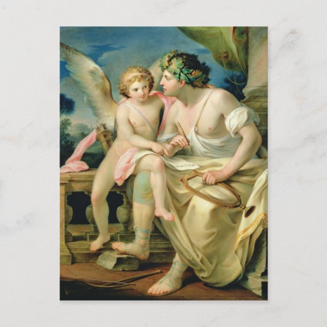 Inspiration des Dichters, 1785 Postkarte (Vorderseite)