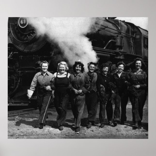 Inspiration des Ersten Weltkriegs Frauen Eisenbahn Poster (Vorne)