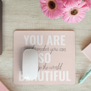 Inspiration Du bist so schön Positiver Spruch  Mousepad