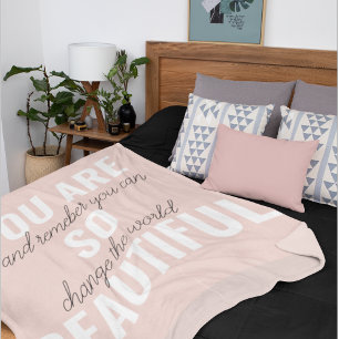 Inspiration Du Bist So Schön Positives Zitat Fleecedecke