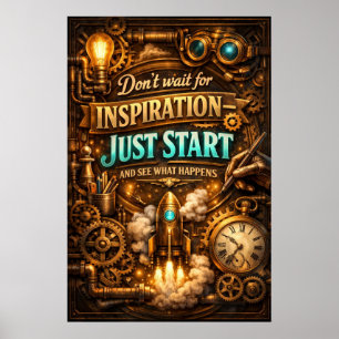 Inspiration Einfach Anfangen Steampunk-Raketen-Kun Poster