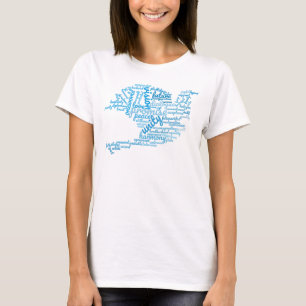 Inspiration Elegant Dove of Peace Tag Cloud T-Shirt