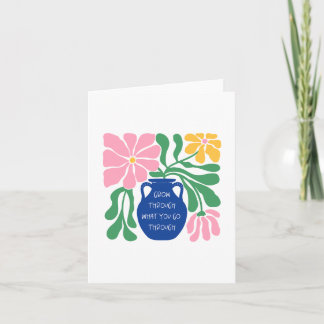 Inspiration Encouragement Carte de voeux Floral