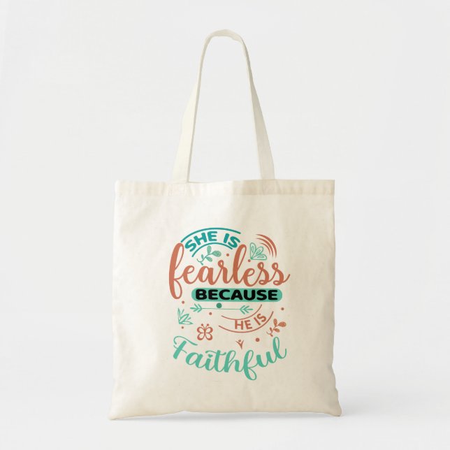Inspiration Er ist ein treuer Christlich Tote Bag Tragetasche (Vorne)