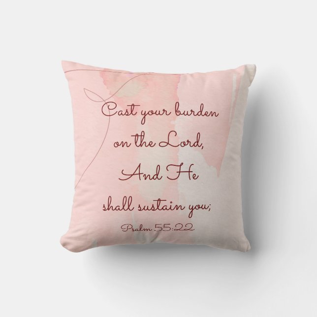 Inspiration Ermutigung Bibel Verse Psalm 55 Kissen (Vorderseite)