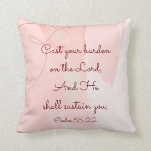 Inspiration Ermutigung Bibel Verse Psalm 55 Kissen