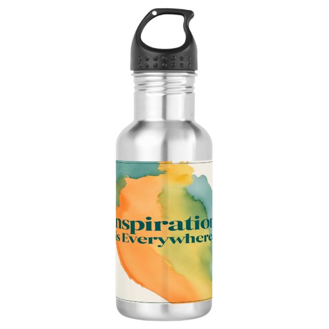 Inspiration est partout bouteille d'eau (Devant)