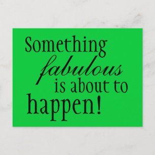 Inspiration etwas Fantastisches Postkarte