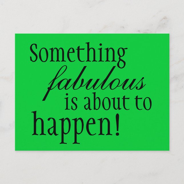 Inspiration etwas Fantastisches Postkarte (Vorderseite)