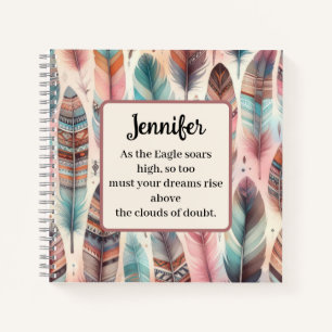 Inspiration Feather Spiral Notebook Notizbuch