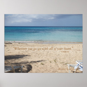 Inspiration Foto mit Zitat Konfuzius Poster