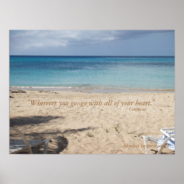 Inspiration Foto mit Zitat Konfuzius Poster (Vorne)