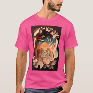 Inspiration Frauen farbenfrohe Papier schneiden Or T-Shirt