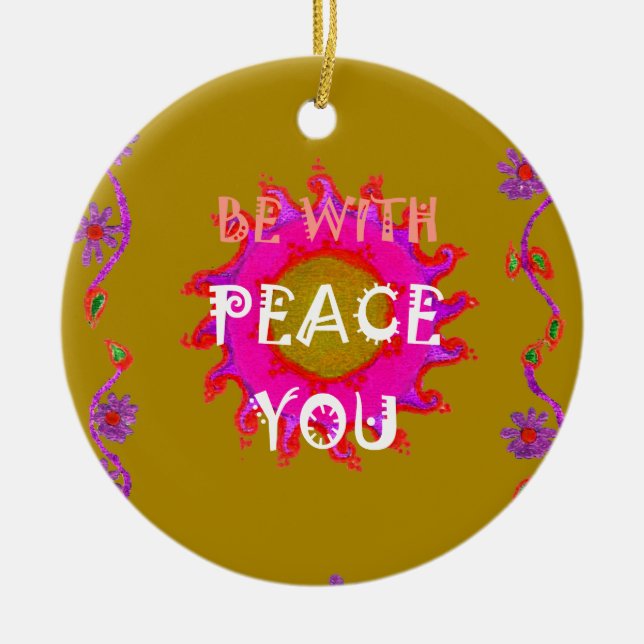 Inspiration Frieden mit Ihnen Vector Design Art Ornament (Vorne)